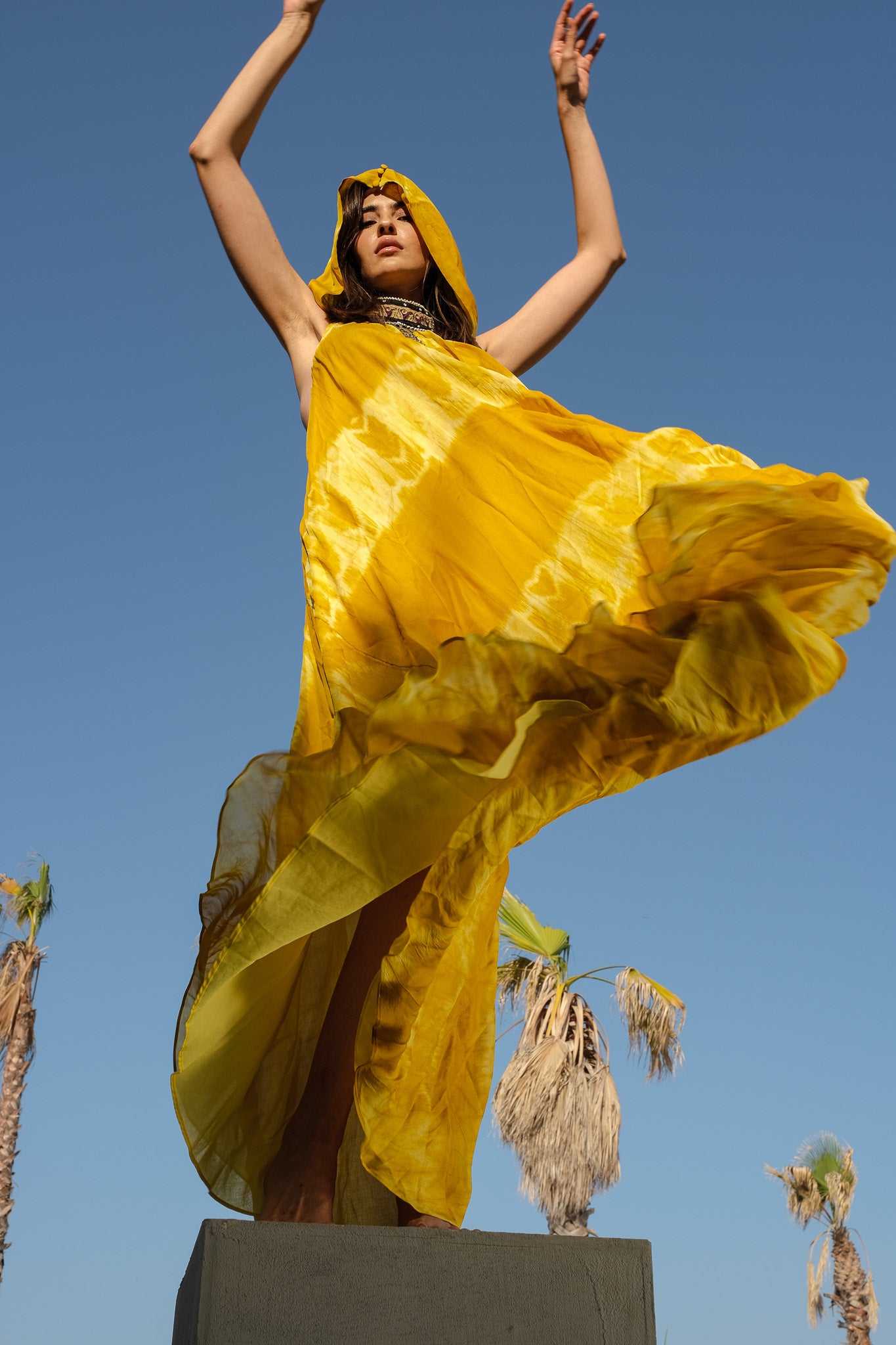 Hooded Loose Maxi Dress