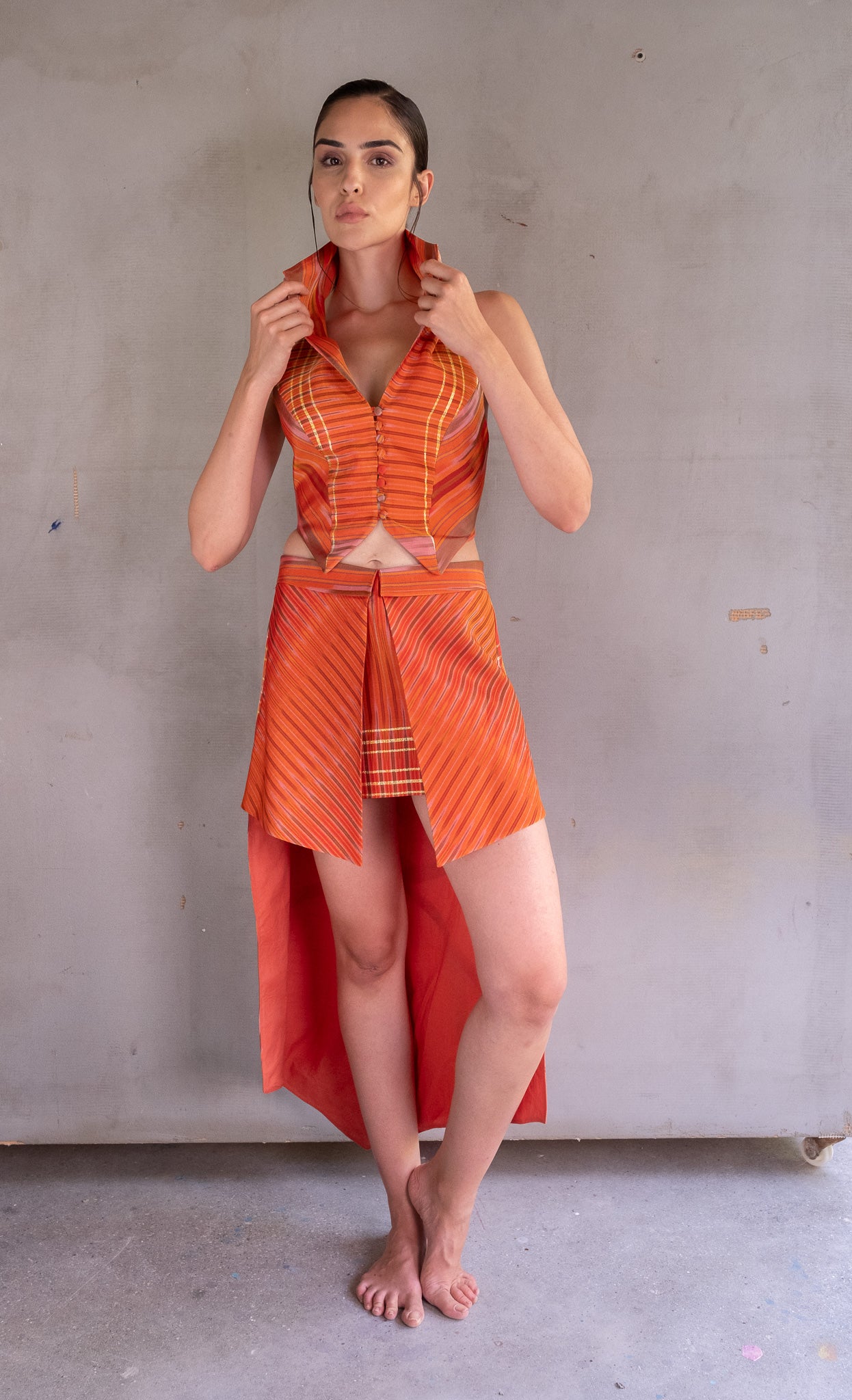 Hammam Mezer Asymmetric Skirt