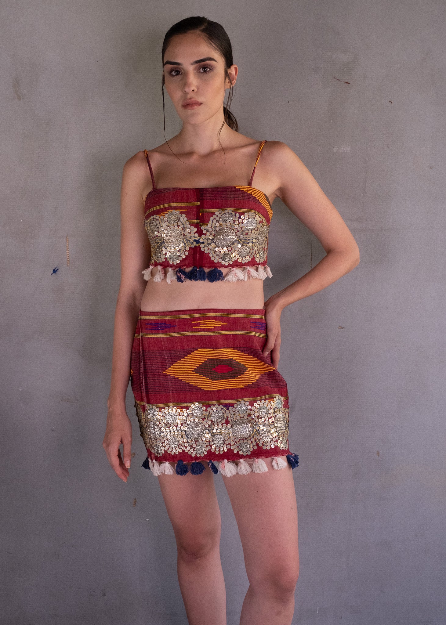 Upcycled Bridal Apron Set-Mini Skirt